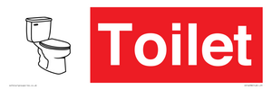 IV14238: Toilet Sign Dementia Friendly Red
