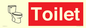 IV14238: Toilet Sign Dementia Friendly Red