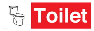 IV14238: Toilet Sign Dementia Friendly Red