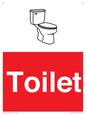 IV14238: Toilet Sign Dementia Friendly Red