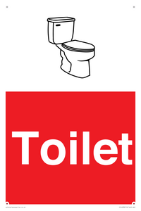 IV14238: Toilet Sign Dementia Friendly Red