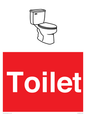 IV14238: Toilet Sign Dementia Friendly Red
