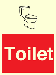 IV14238: Toilet Sign Dementia Friendly Red