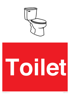 IV14238: Toilet Sign Dementia Friendly Red