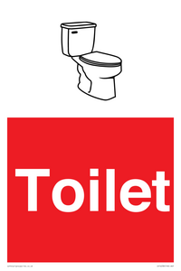 IV14238: Toilet Sign Dementia Friendly Red
