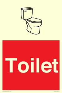 IV14238: Toilet Sign Dementia Friendly Red