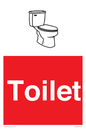 IV14238: Toilet Sign Dementia Friendly Red
