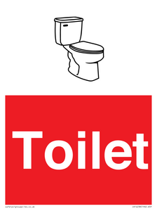 IV14238: Toilet Sign Dementia Friendly Red