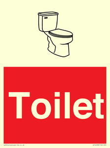 IV14238: Toilet Sign Dementia Friendly Red