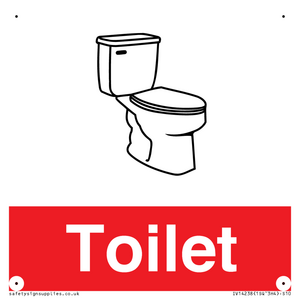 IV14238: Toilet Sign Dementia Friendly Red