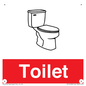 IV14238: Toilet Sign Dementia Friendly Red