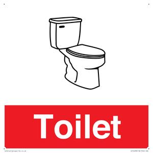 IV14238: Toilet Sign Dementia Friendly Red