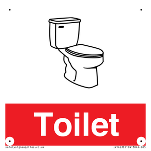 IV14238: Toilet Sign Dementia Friendly Red
