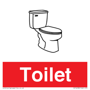 IV14238: Toilet Sign Dementia Friendly Red