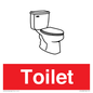 IV14238: Toilet Sign Dementia Friendly Red