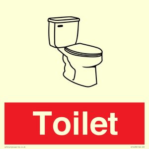 IV14238: Toilet Sign Dementia Friendly Red