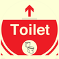 IV14240: Toilet Sign Dementia Friendly Red Directional