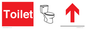 IV14240: Toilet Sign Dementia Friendly Red Directional