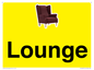 IV14257: Lounge Dementia Friendly Yellow SIgn