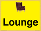 IV14257: Lounge Dementia Friendly Yellow SIgn