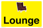 IV14257: Lounge Dementia Friendly Yellow SIgn
