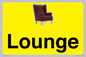 IV14257: Lounge Dementia Friendly Yellow SIgn