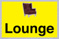 IV14257: Lounge Dementia Friendly Yellow SIgn