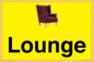 IV14257: Lounge Dementia Friendly Yellow SIgn