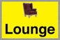 IV14257: Lounge Dementia Friendly Yellow SIgn