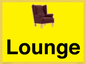 IV14257: Lounge Dementia Friendly Yellow SIgn
