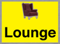 IV14257: Lounge Dementia Friendly Yellow SIgn