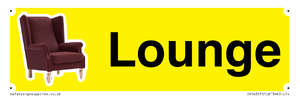 IV14257: Lounge Dementia Friendly Yellow SIgn