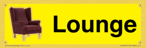 IV14257: Lounge Dementia Friendly Yellow SIgn