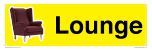 IV14257: Lounge Dementia Friendly Yellow SIgn