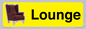 IV14257: Lounge Dementia Friendly Yellow SIgn
