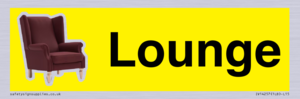 IV14257: Lounge Dementia Friendly Yellow SIgn