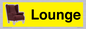IV14257: Lounge Dementia Friendly Yellow SIgn
