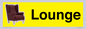 IV14257: Lounge Dementia Friendly Yellow SIgn