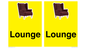 IV14257: Lounge Dementia Friendly Yellow SIgn