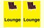 IV14257: Lounge Dementia Friendly Yellow SIgn