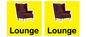 IV14257: Lounge Dementia Friendly Yellow SIgn