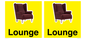IV14257: Lounge Dementia Friendly Yellow SIgn