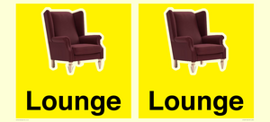 IV14257: Lounge Dementia Friendly Yellow SIgn