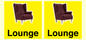 IV14257: Lounge Dementia Friendly Yellow SIgn