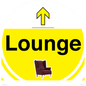 IV14259: Lounge Dementia friendly yellow directional with arrows