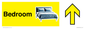 IV14263: Lounge Dementia Directional sign with arrows Yellow