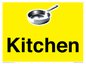 IV14270: Kitchen Dementia Friendly signs yellow