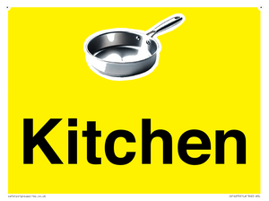 IV14270: Kitchen Dementia Friendly signs yellow