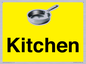 IV14270: Kitchen Dementia Friendly signs yellow