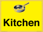 IV14270: Kitchen Dementia Friendly signs yellow